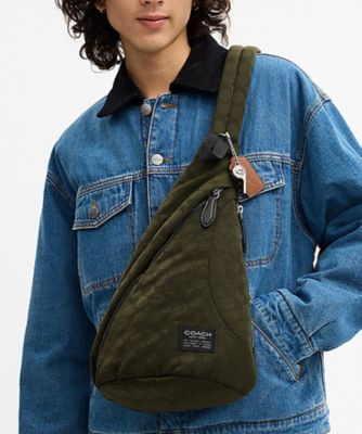 ＜COACH＞ラクラン　スリング・シグネチャー　ナイロン